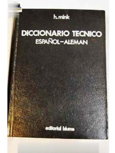 Diccionario Tecnico Español Aleman