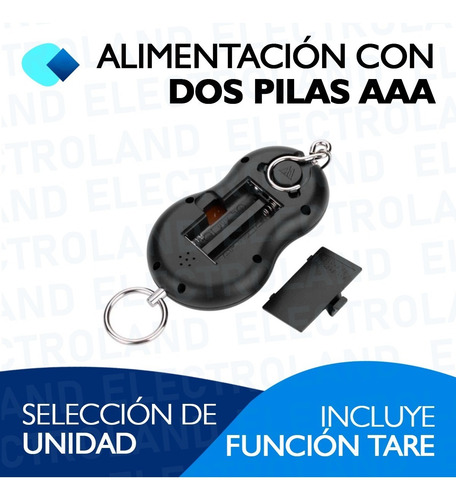 Imagen 6 de 10 de Balanza Digital Portatil De Viaje Pesar Valija 50kg Luz Led