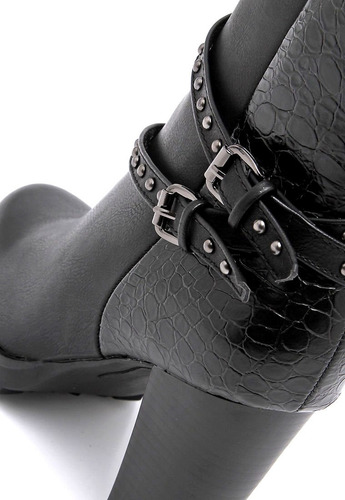 Imagen 5 de 8 de Botas Lady Stork Botineta Mujer Plataforma Taco 9cm Floriana