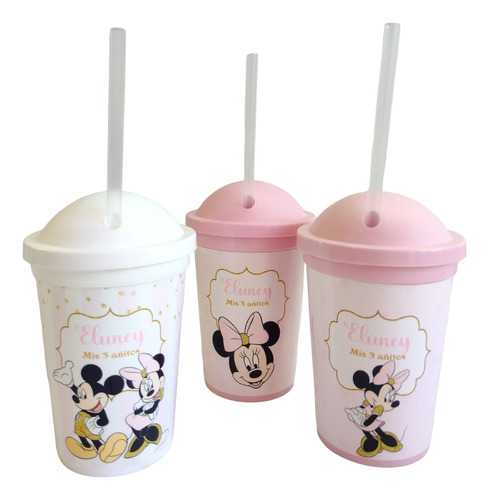 10 Vasos Milkshake Souvenir Personalizados Cumple Fiesta