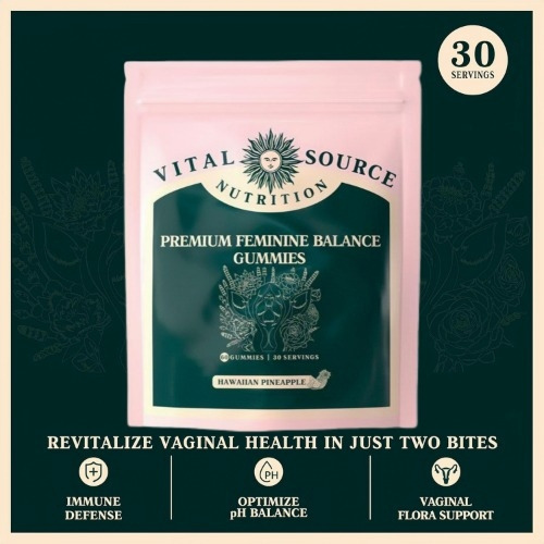 ElfLeaf Vital Source Women's Balance Gummies Sabor Piña Hawaiana Botella 60 Unidades mujer