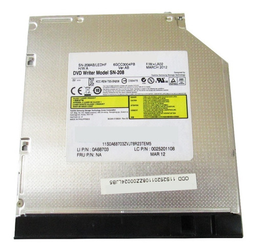 Unidad Dvd Lenovo B470e Sn-208ab /ledhf