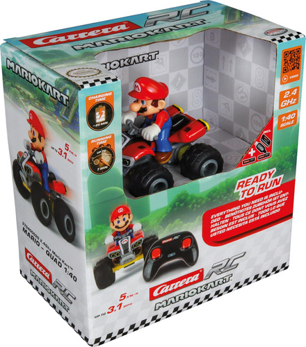 Coche De Juguete Carrera Rc Nintendo Mario Kart Quad A Escal