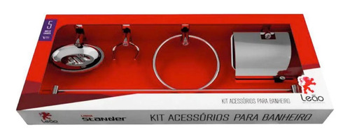 Kit Acessórios Para Banheiro Stander Leão Metais