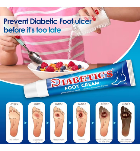 Pack 2 Crema Pie Diabético Ulceración Picazón Antibacteriano