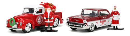 Jada Toys Holiday Rides 1:32 Ford Pickup 1941 Y Chevy Bel-ai