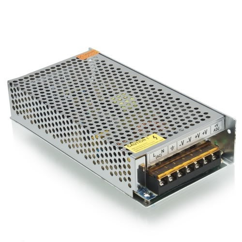 Imagen 3 de 6 de Fuente Switching 12v 10a 10amp Tira Leds Camara Cctv Seguridad Bornera Metalica