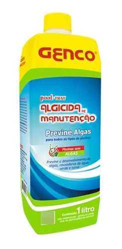 Algicida Manutenção Piscina Previne Algas 1l Genco