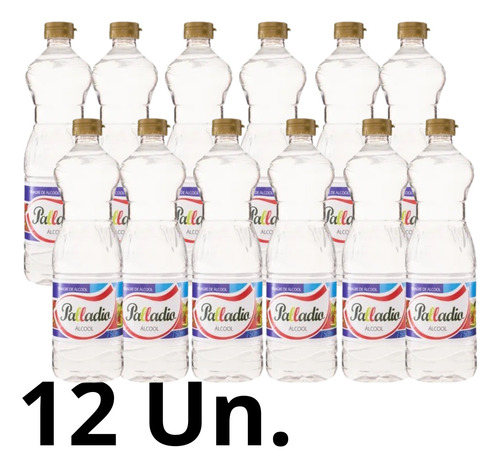 Caixa Com 12 Un.  Vinagre Palladio Alcool 750ml Atacado