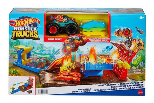 Pista Hot Wheels Monster Trucks Estación De Explosiones 2022