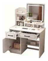 Comprar Tocador Con Espejo Led 3 Cajone,makeup Vanity Desk,blanco