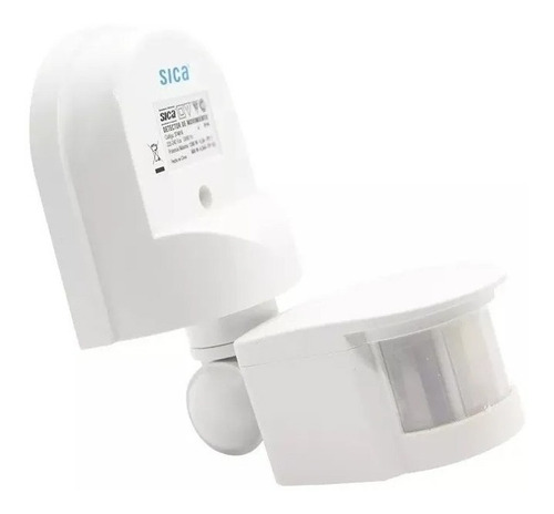 Imagen 3 de 9 de Detector De Movimiento Pared Blanco 180º 1200w 8m Sica
