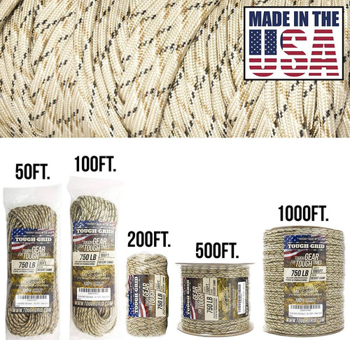 Imagen 4 de 10 de Cuerda Paracord De Nylon De 60 Mts Tough - Grid