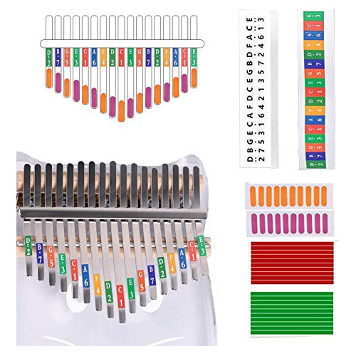 Ubrand 2set Kalimba Thumb Piano Stickers Para Principiantes