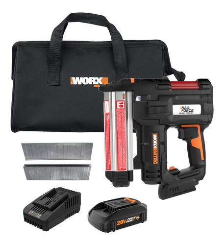 Worx Wx840l - Pistola De Uñas Y Grapas Inalámbrica De Cal.