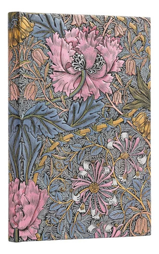 Cuaderno Paperblanks Midi Morris Madreselva Rosa Rayado Rosa