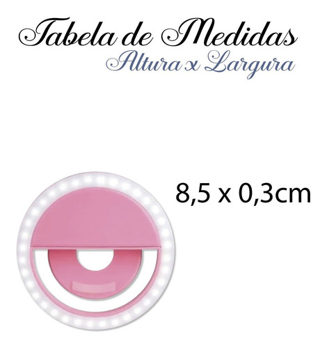 Flash Para Celular Luz Mini Ring Light Clipe Anel Led Rosa