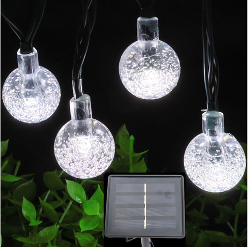 Guirnalda Luces Solares 36 Pies 60 Led 8 Modos Navidad