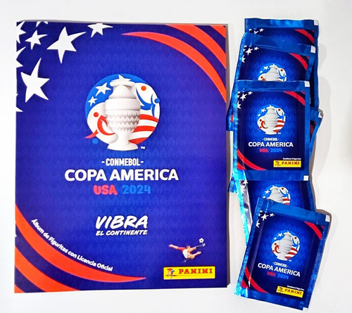 Álbum Copa América 2024 + 40 Paquetes De Figuritas