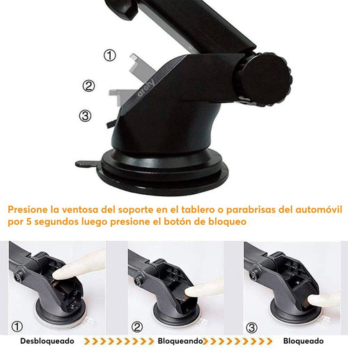 Imagen 5 de 6 de Archy Holder Base Soporte Porta Celular 360º Carro Auto Univ