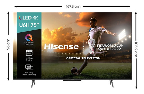 Smart Tv Hisense 75'' Uled 4k Quantum Dot Google Tv 75u6h | Meses sin  intereses