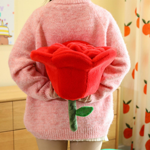 Rose Flower Fehip Toy Cushion Toy De Peluche Suave