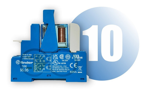 10x 495270120050spa Relé Mod De Interface 8a 2rev 12v Finder