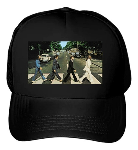 Gorra Negra Beatles Moda Ajustable Trucker Unisex