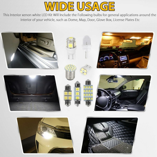 Juego De 42 Focos Led Para Auto Kit De Luces Interiores