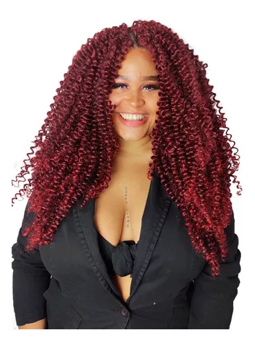 Cabelo Cacheado Boho Box Crochet Braids 300g 65cm + Agulha Cor T1B/30  Preto/Loiro Escuro