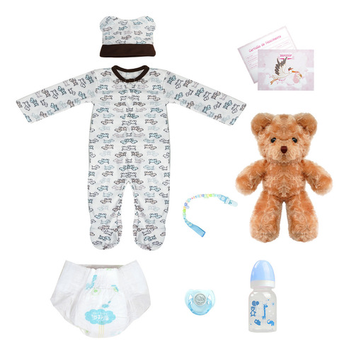 Brastoy Bonecas Bebe Reborn Pintada Silicone Menino Boneco 48cm
