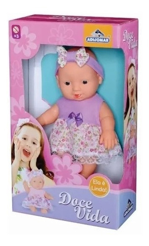 Boneca Doce Vida Adijomar 100% Vinil Ref: 0408