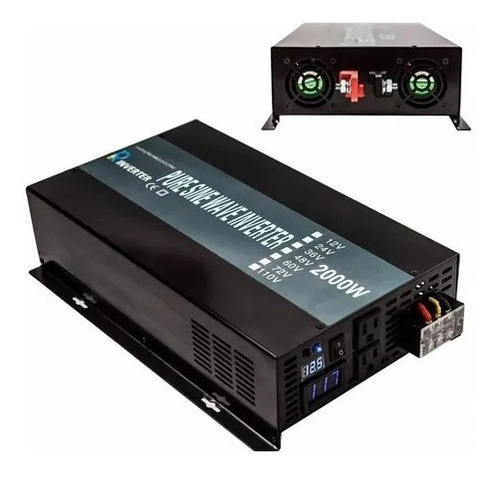 Inversor De Corriente De Onda Sinusoidal 2000w 12 Dc A 120ac