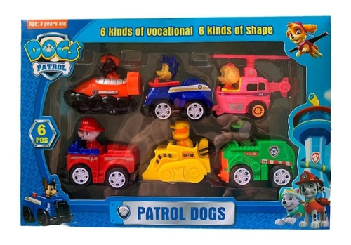 Brinquedo Patrulha Canina Com Fricção Kit 6 Peças