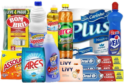 Imagem 3 de 3 de Cesta Higiene E Limpeza Produtos De Qualidade Doação Social