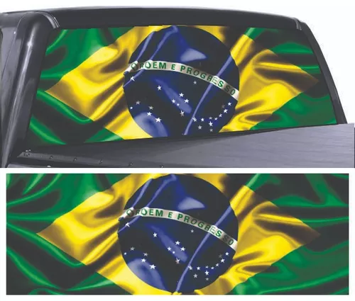 Adesivo Bandeira capô de carro, bandeira para vidro traseiro, bandeira do  brasil (6)