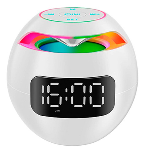 Reloj Despertador Parlante Kimiso Bluetooth Usb Luminoso Led