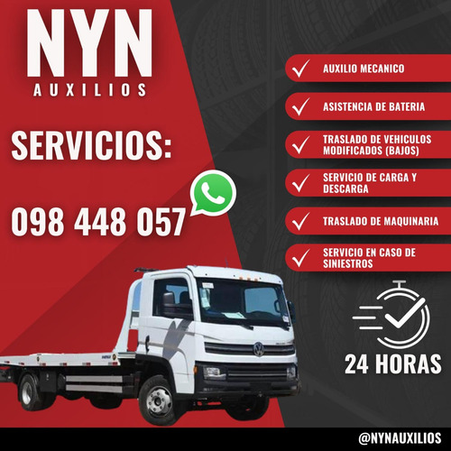 Auxilio Mecánico, Traslados, Guinche 24hs Hasta En 12 Cuotas