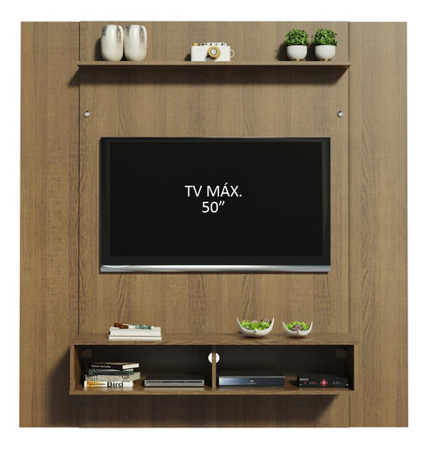 Mueble Mesa Para Tv Rack Arizona Madesa Hasta 50'' Mm Color Marrón