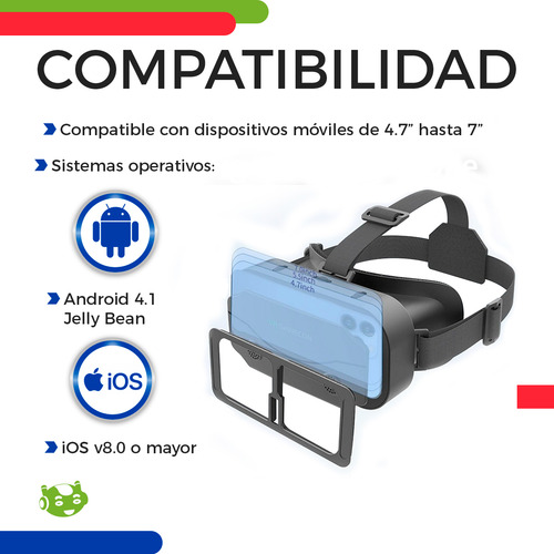 Gafas Vr Lentes De Realidad Virtual 3d Con Controlador