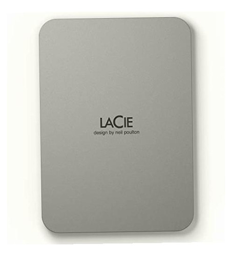 Lacie Disco Duro Externo Portátil De 4 Tb, Color Plateado