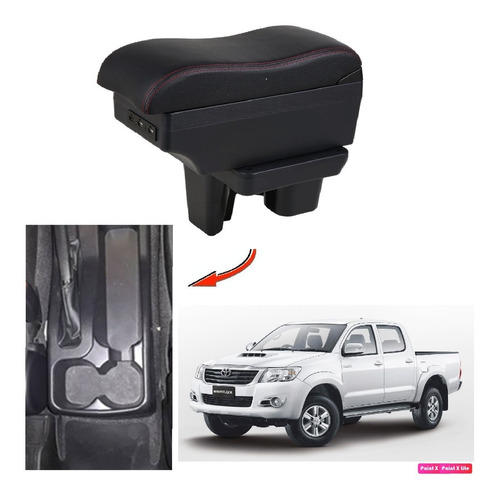 Consola Apoyabrazo - Toyota Hilux  6 Usb - Portavaso -  Wave