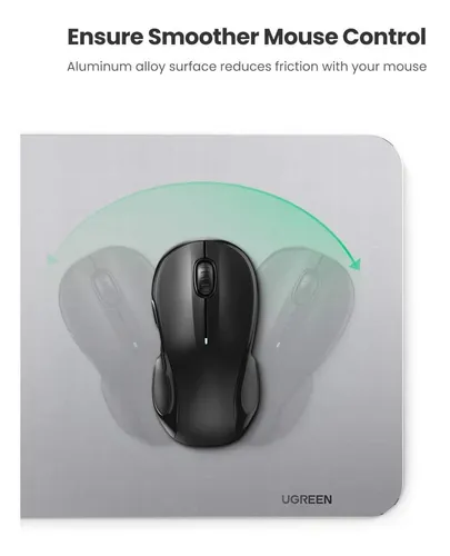 Mouse Pad Aluminio Duro Ultrafino 7.1 X 9.5 Pulgadas