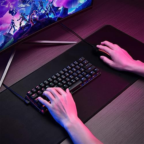 Teclado Mecánico Portátil 60% Interruptores Azules Ews
