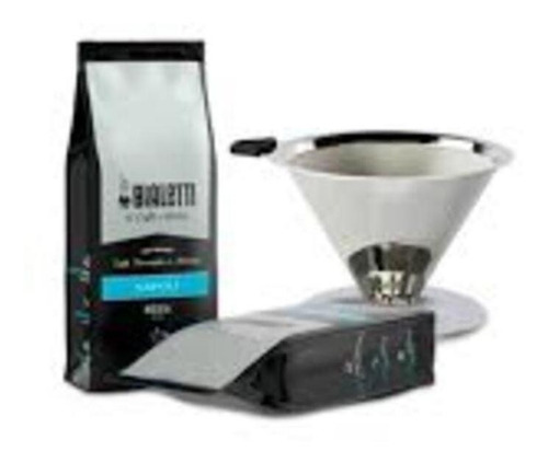 Imagem 5 de 6 de Kit Coador Pour Over Inox Bialetti+ Brinde Café Napoli 250g