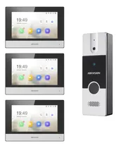Comprar Kit Portero Visor Hikvision Ip Wifi 3 Pantallas Lcd 1080p Hd