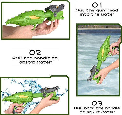 Pistola De Agua Para Carnavales Cocodrilo Niños Juego
