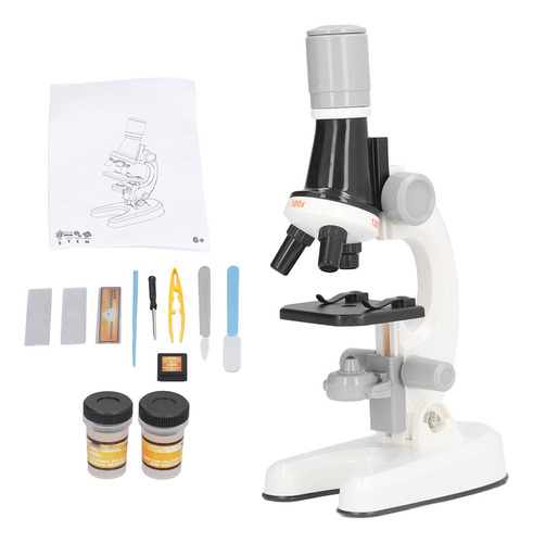 Microscopio Toy Kids Kit Led 1200x Muestra Diapositivas Cien