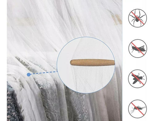 Mosquitero D Tul Apto Cunas Y Cama D Hasta 2 Plazas Proteje Blanco