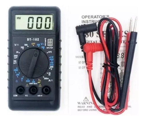 Multitester Dt-182 Multímetro Portátil Digital